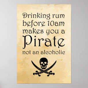 Drag Rum - Poster Pirat-citattecken - stycke