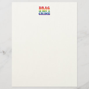 Drag Show Inte Är Ett Brott Brevpapper
