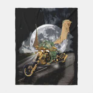 Drag-tävla Dragon och Måne Fantasy Artwork Fleecefilt