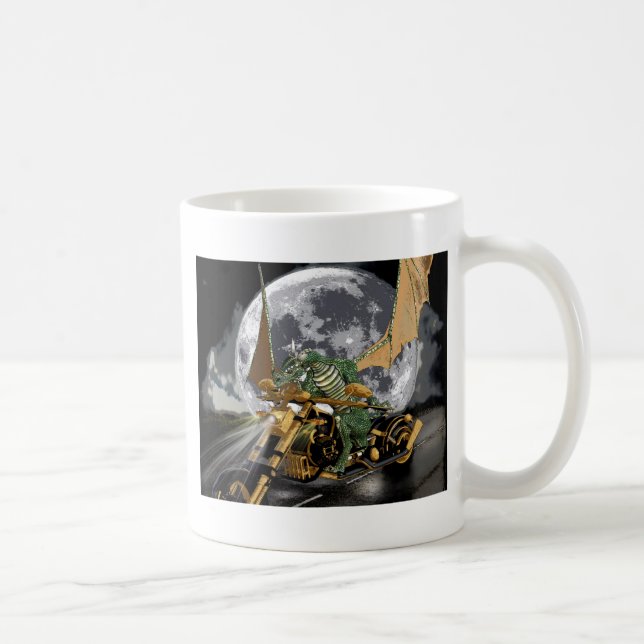 Drag-tävla Dragon och Måne Fantasy Artwork Kaffemugg (Höger)