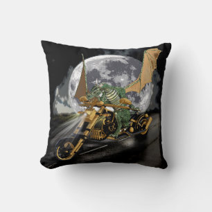 Drag-tävla Dragon och Måne Fantasy Artwork Kudde