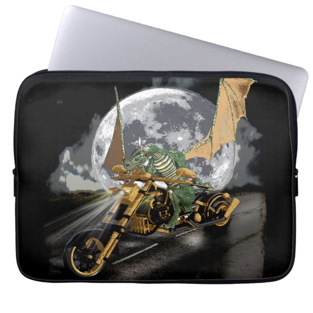 Drag-tävla Dragon och Måne Fantasy Artwork Laptop Sleeve (Framsidan)