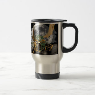 Drag-tävla Dragon och Måne Fantasy Artwork Resemugg