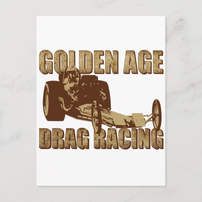 Drag-tävla (gyllene age dra) vykort (Framsida)