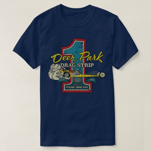 Drag Tävla Hjort Park Drag Strip 1953 T Shirt (Design framsida)