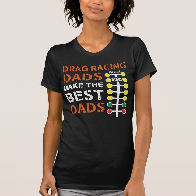 Drag Tävla Pappa Mechanic Dragster Pappa Racer T Shirt (Framsida)