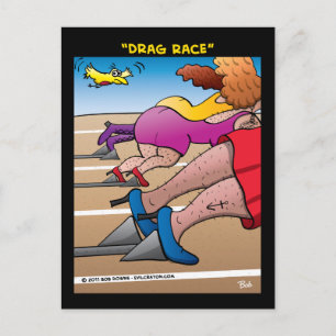 "Drag Tävling" Vykort