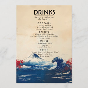 Drag text av typen Drink Card Japonesque Harmony m Meny