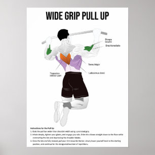 Drag upp - Utövning - Muscle Anatomy Chart Poster