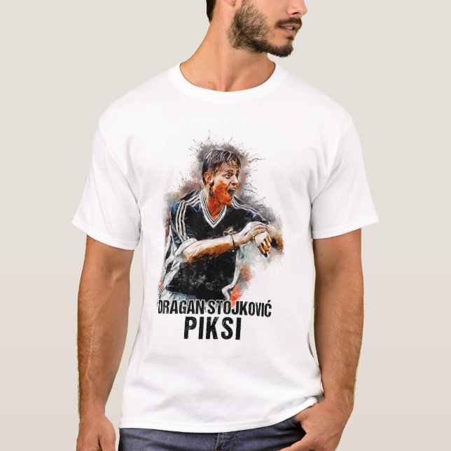 Dragan Stojkovic PIKSI A Tribute to LEGEND T Shirt (Framsida)