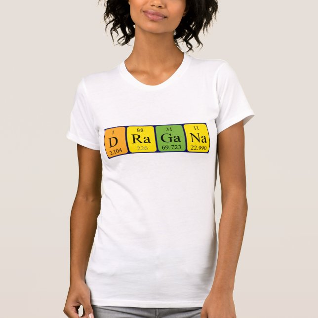 Dragana Periodisk skjorta bord namn T Shirt (Framsida)
