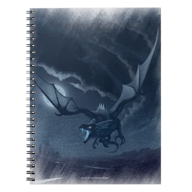 Dragão Alado Anteckningsbok Med Spiral (Framsidan)
