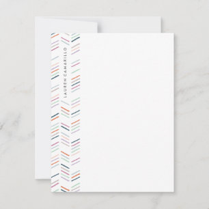 Dragat Herringbone Stationery - Fuchsia Anteckningskort