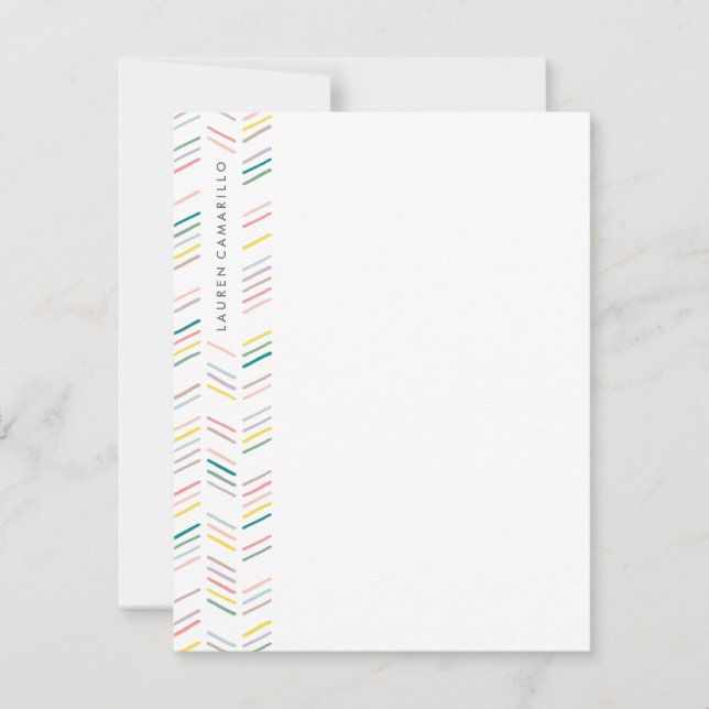 Dragat Herringbone Stationery - Ro Anteckningskort (Framsida)