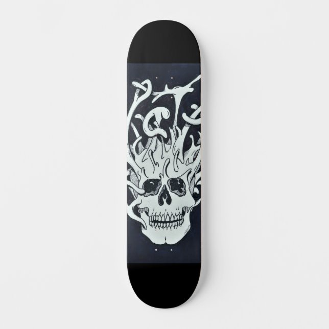 dragen skalle mini skateboard bräda 18,5 cm (Framsida)