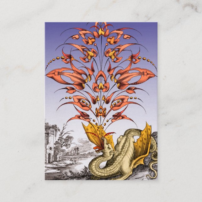 Dragens andedräkt visitkort (Framsida)