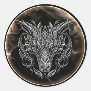 Dragens år 2024 runt klistermärke