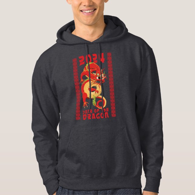 Dragens år - Kinas nyår 2024 Hoodie (Framsida)