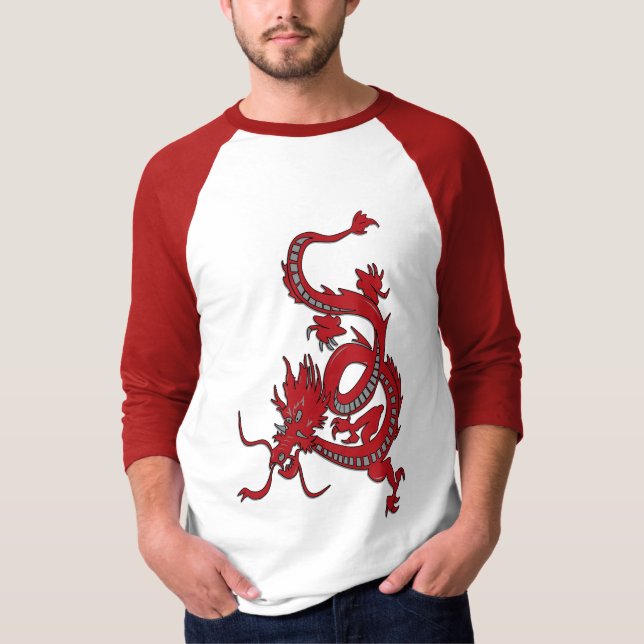 Dragens år - kinesiska draken t shirt (Framsida)