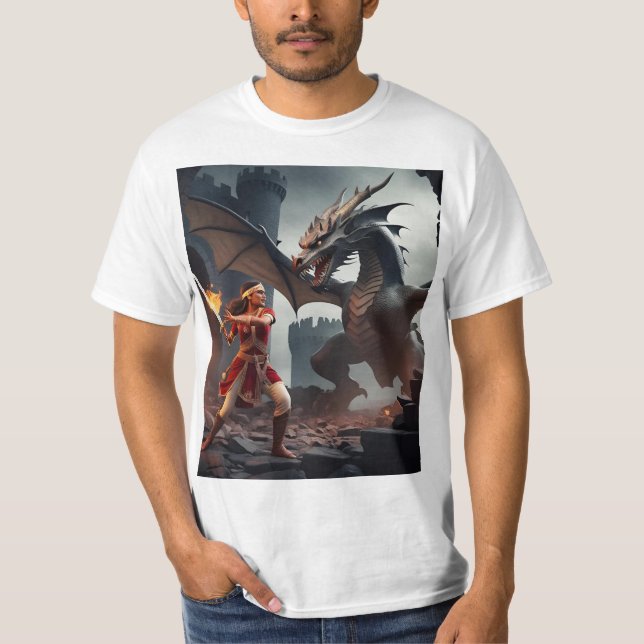 Dragens bane: Knight in the Ruins T Shirt (Framsida)
