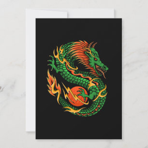 Dragens designillustration inbjudningar