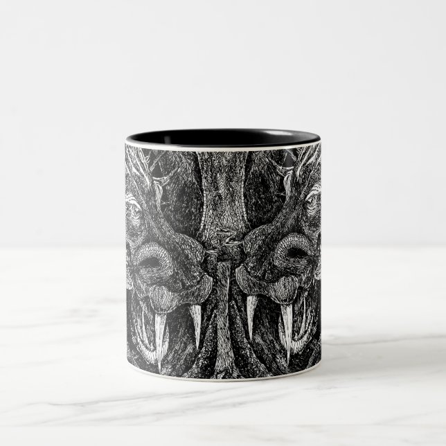 Dragens huvud, tvåfärgad mugg (Center)