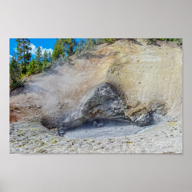 Dragens munkpark Vår, Yellowstone nationalpark Poster (Framsidan)