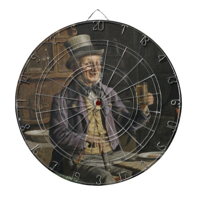 Dragfärg på öl darttavla (Framsidan)