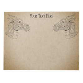 Draghuvud i profil B&W Anteckningsblock