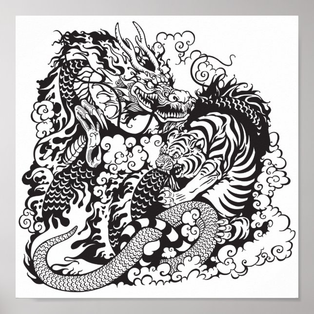 dragkamp och tigerkamp poster (Framsidan)