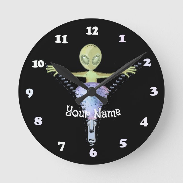 Dragkedja Alien  Rund Klocka (Framsida)