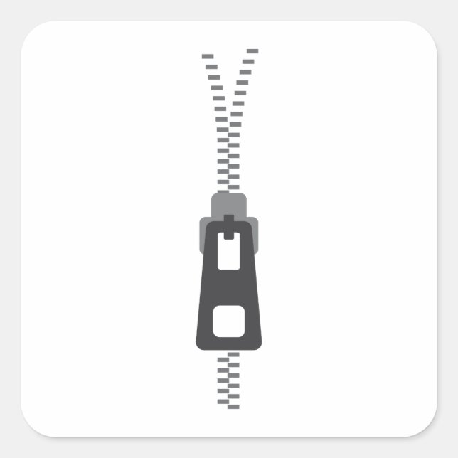 Dragkedja Fyrkantigt Klistermärke (Framsida)