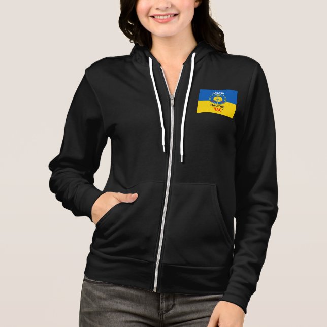 Dragkedja Huva av Bella+Canvas T Shirt (Framsida)