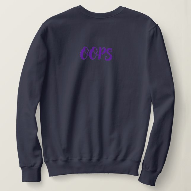 Dragkedja Läppar “Oops” Tröja (Design baksida)