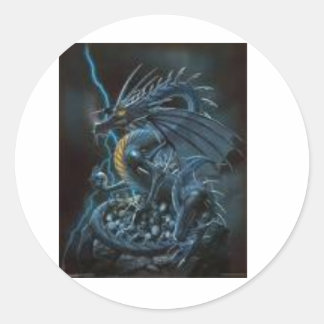 Dragklistermärken Runt Klistermärke