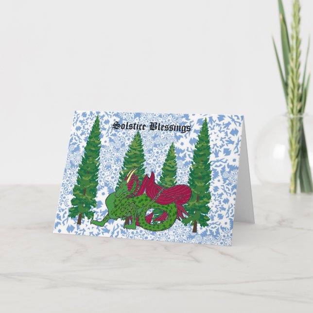 Dragkort för Solstice Blessings Kort (Framsida)