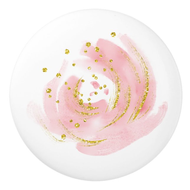 Draglåda Dra i Rosa ros Knopp (Framsidan)