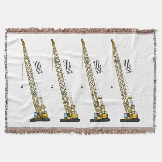 Dragline grävmaskin serieillustration filt (Framsidan)