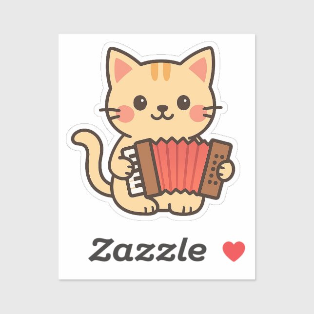 Dragning av dragspelskatt klistermärken (Ark)