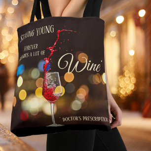 Dragning av Vin-ljussparkles Tote Bag Tygkasse