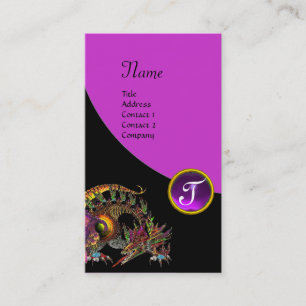 DRAGO/DRAGON GEMSTONE MONOGRAM svart lila violett Visitkort