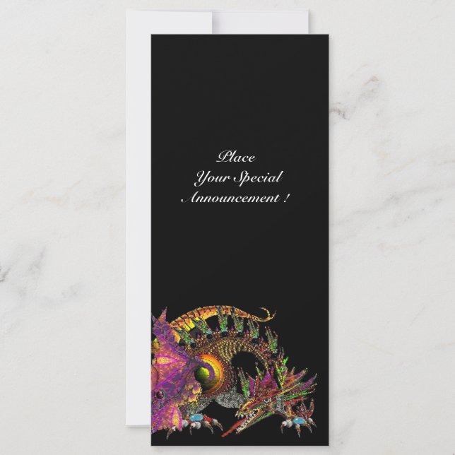 DRAGO / FANTASIDRAKE I GULD ROSA LILA SVART MEDDELANDE (Framsida)