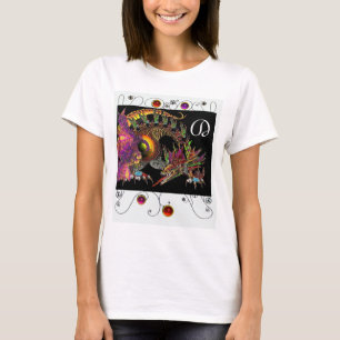 DRAGO /FANTASY DRAGON,GULD LILA BLACK MONOGRAM TRÖJA