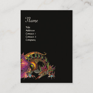 DRAGO, Monogram, svart lila Visitkort