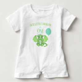 Dragon 1:a födelsedag Romper Tröja