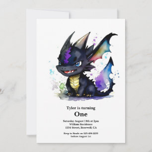 Dragon 1st Birthday Inbjudningar