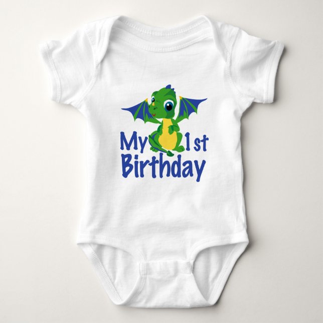 Dragon 1st Birthday T-shirt (Framsida)