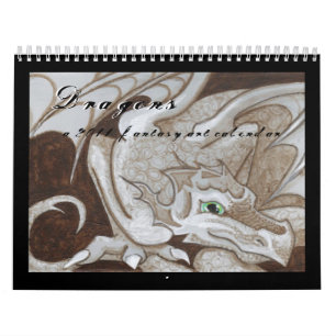 Dragon 2011 stort öga målning för fantasykonst kalender