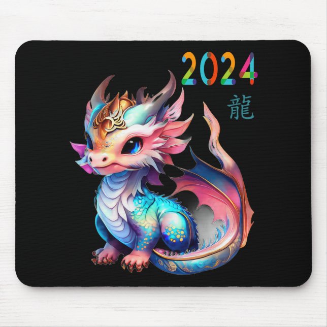 Dragon 2024 Year Of The Dragon Happy Lunar New Yea Musmatta (Framsidan)