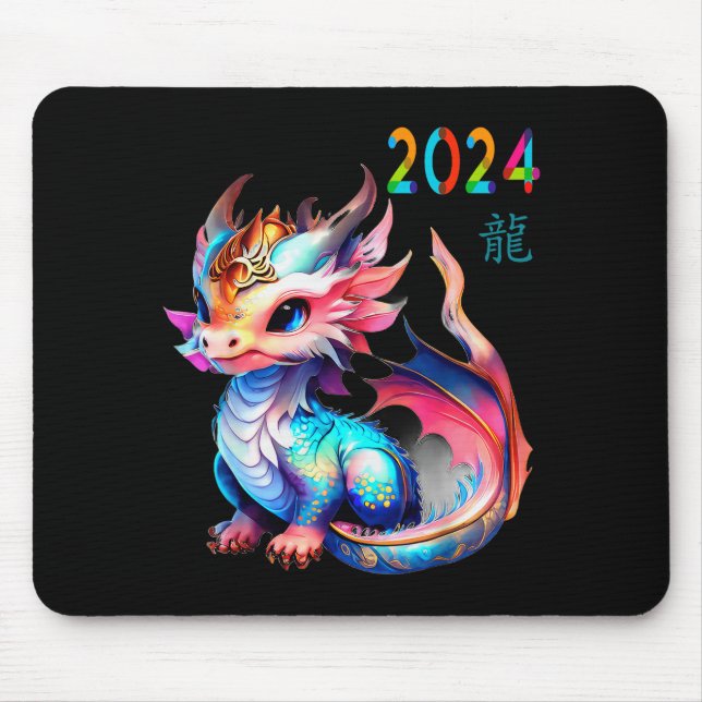 Dragon 2024 Year Of The Dragon Happy Lunar New Yea Musmatta (Framsidan)
